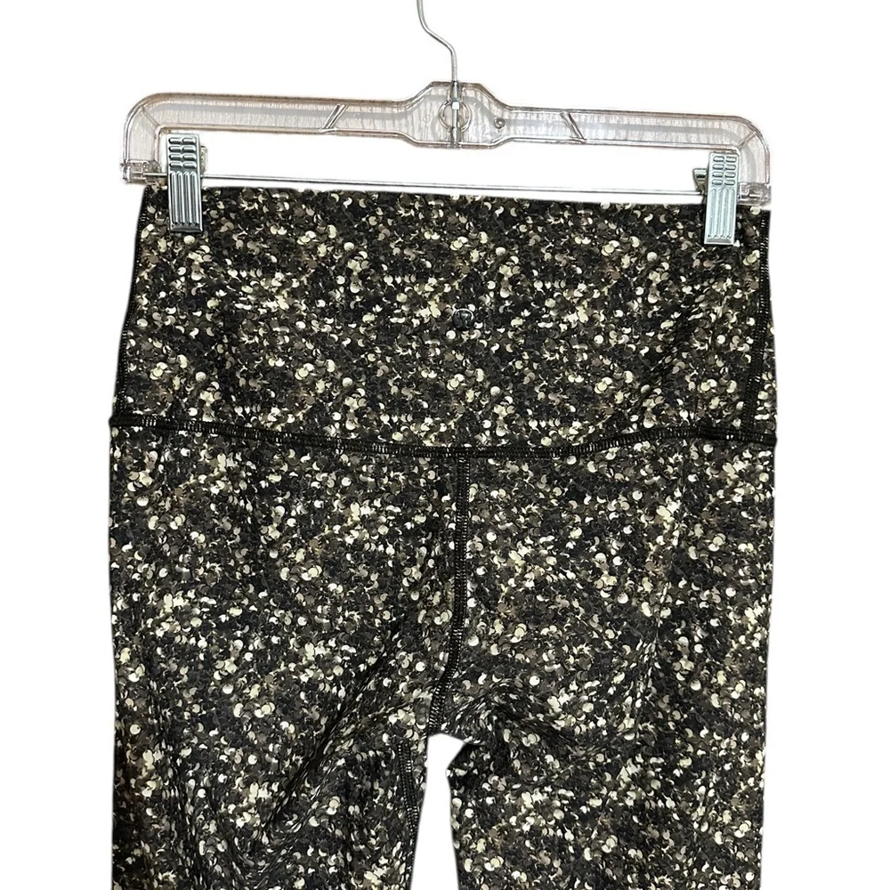 Lululemon Shine Tight Roll Down Shimmy Shimmer Leggings Size 4/6